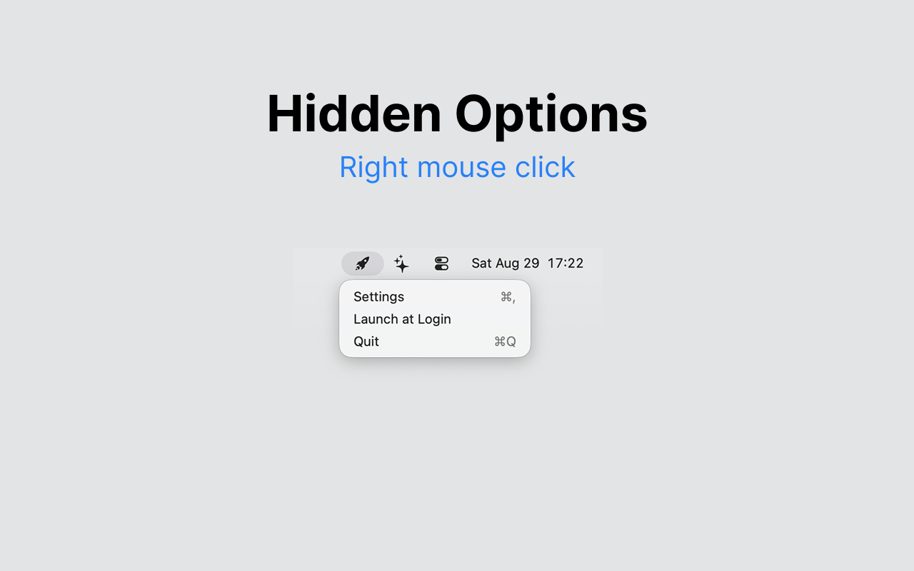 Menu Launcher context menu for managing shortcuts