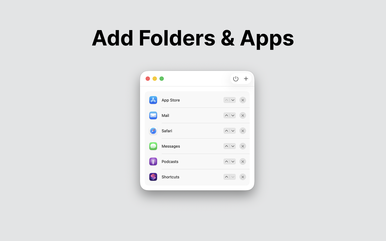Menu Launcher settings window